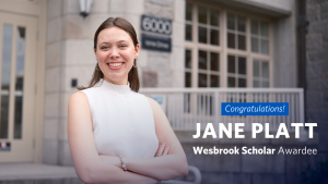 VSE Student Jane Platt Awarded UBC’s Premiere Wesbrook Scholarship