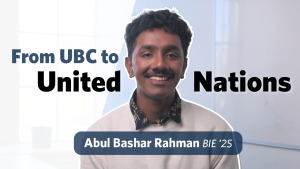 From UBC to COP: Bashar’s story of climate action, bicycles and economics (Video)